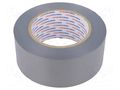 Tape: duct; W: 51mm; L: 46m; Thk: 0.15mm; grey; caoutchouc; -10÷90°C HELLERMANNTYTON HTAPE-AR1500-51GY