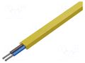 Wire; 2x1.5mm2; stranded; Cu; unshielded; yellow; 32V; none HELUKABEL A-BUS-2X1.5-TPE-YL