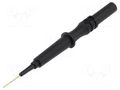 Measuring tip; 1A; 600V; black; Socket size: 4mm ELECTRO-PJP 464IECNEEDLE13/06N