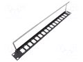 Mounting adapter; patch panel; rack; screw; 29mm; Height: 1U; SLIM CLIFF CP30158