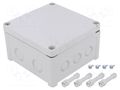 Enclosure: junction box; X: 130mm; Y: 130mm; Z: 75mm; wall mount; ABS FIBOX TAM131308
