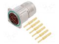 Connector: M23; socket; PIN: 6; male; crimped; straight; 28A; IP67 AMPHENOL MB2LLN0600-KIT