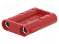 Adapter; red; 5kVDC; 15A; banana 4mm socket x2 POMONA POM-1823-2