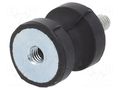Vibration damper; M4; Ø: 15mm; rubber; L: 15mm; Thread len: 10mm ELESA+GANTER DVC2-433911