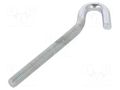 Hook; angular; steel; zinc; Thread len: 95mm; Overall len: 140mm DROMET D-HZ10140