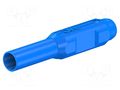Connector: 2mm banana; plug; blue; gold-plated; Type: insulated STÄUBLI MS2025-S-23