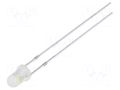 LED; red/cold white; 3mm; 30°; Front: convex; 2.1÷2.6/3.1÷3.6VDC OPTOSUPPLY OSWRD23132A