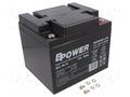 Re-battery: acid-lead; 12V; 50Ah; AGM; maintenance-free; 15.1kg BPOWER ACCU-BCL50-12/BP