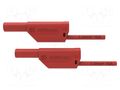 Test lead; 16A; banana plug 4mm,both sides; Urated: 1kV; Len: 1.5m SCHÜTZINGER VSFK87001150-RT