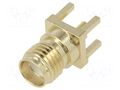 Connector: SMA; socket; female; straight; THT; on PCBs; PTFE ADAM TECH RF204T0050G