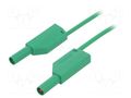 Test lead; 16A; banana plug 4mm,both sides; Urated: 1kV; Len: 0.5m STÄUBLI SLK4075-E/N-05025