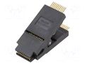 Test clip; black; gold-plated; SO20,SOIC20,SOJ20; 5mm; max.150°C AXIOMET SV-SOIC20-5