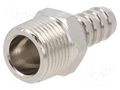 Threaded fitting; connector pipe; nickel plated brass; 10mm PNEUMAT 3040-10-3/8