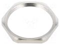 Nut; PG29; brass; Thread: PG; Plating: nickel; -100÷300°C HELLERMANNTYTON ALNPB-PG29-NPB-ML