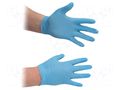 Cleanroom acces: protective gloves; blue; nitryl; S; ESD; 50set STATICTEC PRT-STC5951