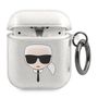 Karl Lagerfeld KLA2UKHGS AirPods cover srebrny/silver Glitter Karl`s Head, Karl Lagerfeld 3666339030285 3666339030285