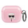 Karl Lagerfeld Glitter Karl&#39;s Head Case for AirPods 3 - Pink, Karl Lagerfeld 3666339030339 3666339030339
