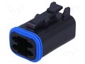 Connector: wire-wire; plug; female; PX0; PIN: 4; IP68; for cable BULGIN PX0100S04BK