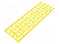 Markers; 3÷5mm; polyamide 66; yellow; -40÷100°C; snap fastener WEIDMÜLLER WM-1805780000