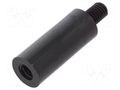 Screwed spacer sleeve; cylindrical; polyamide; M5; M5; 24mm; black DREMEC TFM-M5X24/DR288RD