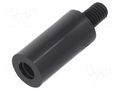 Screwed spacer sleeve; cylindrical; polyamide; M5; M5; 20mm; black DREMEC TFM-M5X20/DR288RD