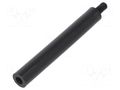 Screwed spacer sleeve; cylindrical; polyamide; M4; M4; 55mm; black DREMEC TFM-M4X55/DR287RD