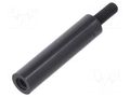 Screwed spacer sleeve; cylindrical; polyamide; M3; M3; 25mm; black DREMEC TFM-M3X25/DR285RD