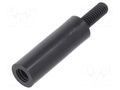 Screwed spacer sleeve; cylindrical; polyamide; M3; M3; 18mm; black DREMEC TFM-M3X18/DR285RD