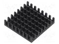 Heatsink: extruded; grilled; BGA; black; L: 27.9mm; W: 27.9mm; 658 Wakefield Thermal 658-25ABT1E