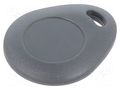 RFID pendant; Transponder: Mifare Classic; plastic; grey; 125kHz ELATEC ART13530