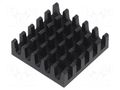 Heatsink: extruded; grilled; BGA; black; L: 21mm; W: 21mm; H: 6.6mm Wakefield Thermal 624-25ABT4E