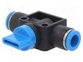 Shutoff valve; -0.95÷10bar; 390l/min; Øout: 8mm; Øin: 8mm; 0÷60°C FESTO HE-3-QS-8