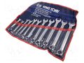 Wrenches set; inch,combination spanner; 11pcs. KING TONY KT-1211SR