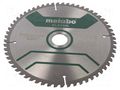 Circular saw; Ø: 216mm; Øhole: 30mm; Teeth: 60; Disc thick: 2.4mm METABO MTB.628066000