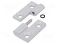 Hinge; Width: 40mm; cast zinc; silver; H: 40mm; right; Holes no: 4 ELESA+GANTER GN337ZD40-40A-1-SR