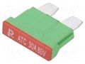 Fuse: fuse; 30A; 80VDC; automotive; 19mm; copper; tinned ESKA 340033-80V