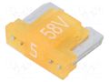 Fuse: fuse; 5A; 58VDC; automotive; 11mm; MINI; tin alloy ESKA 341724-58V