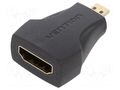 Adapter; HDMI socket,micro HDMI plug; black VENTION AITB0