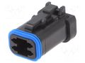 Connector: wire-wire; terminals, size 16; plug; female; PX0; PIN: 4 BULGIN PX0105S04BK