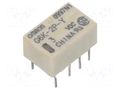 Relay: electromagnetic; DPDT; Ucoil: 3VDC; Icontacts max: 1A; G6K OMRON Electronic Components G6K-2P-Y-3DC