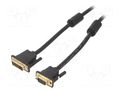 Cable; D-Sub 15pin HD plug,DVI-I (24+5) plug; PVC; Len: 5m; black VENTION EACBJ