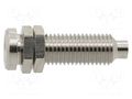 Connector: 4mm banana; socket; on panel,screw; 8mm DONAU ELEKTRONIK D-3110