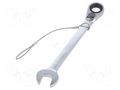 Wrench; combination spanner,with ratchet; 17mm; steel; L: 233mm BETA BE142HS/17
