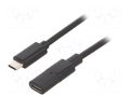 USB-USB; USB C socket,USB C plug; 0.5m CLIFF FCR72001