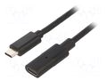 USB-USB; USB C socket,USB C plug; 2m CLIFF FCR72005