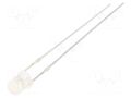 LED; white warm; 3mm; 220÷330mcd; 140°; Front: flat; 2.9÷3.6VDC OPTOSUPPLY OSM5YK34E2A