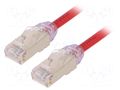 Patch cord; F/UTP,TX6A-28™; Cat: 6a; RJ45 plug,both sides; wire PANDUIT STP28X2MRD