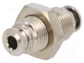 Push-in fitting; bulkhead,straight,inline splice; -0.99÷20bar AIGNEP 57050-4