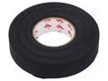 Tape: fixing; W: 19mm; L: 25m; Thk: 0.24mm; natural caoutchouc; black SCAPA SCAPA-3370-19/25