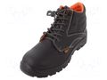 Boots; Size: 45; black; leather; with metal toecap; 7243EN BETA BE7243EN/45